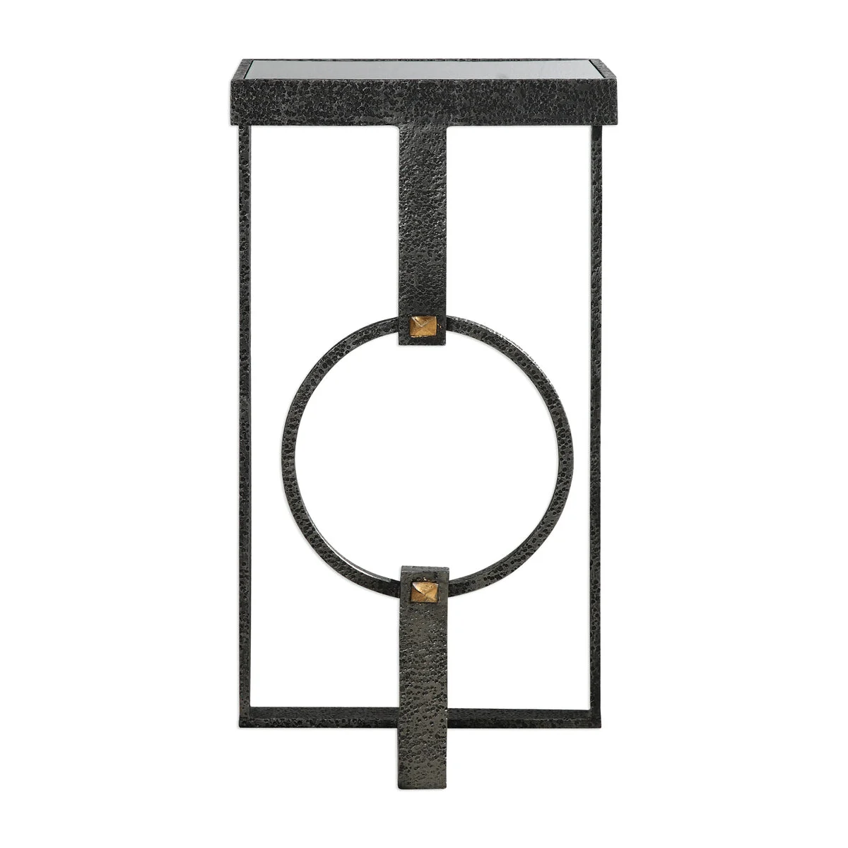 Uttermost 24766 Hagen Burnished Steel Accent Table