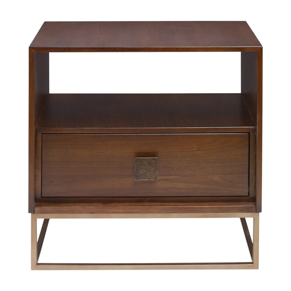 Uttermost Bexley Walnut Veneer Side Table – Stylish Living Room Accent Furniture