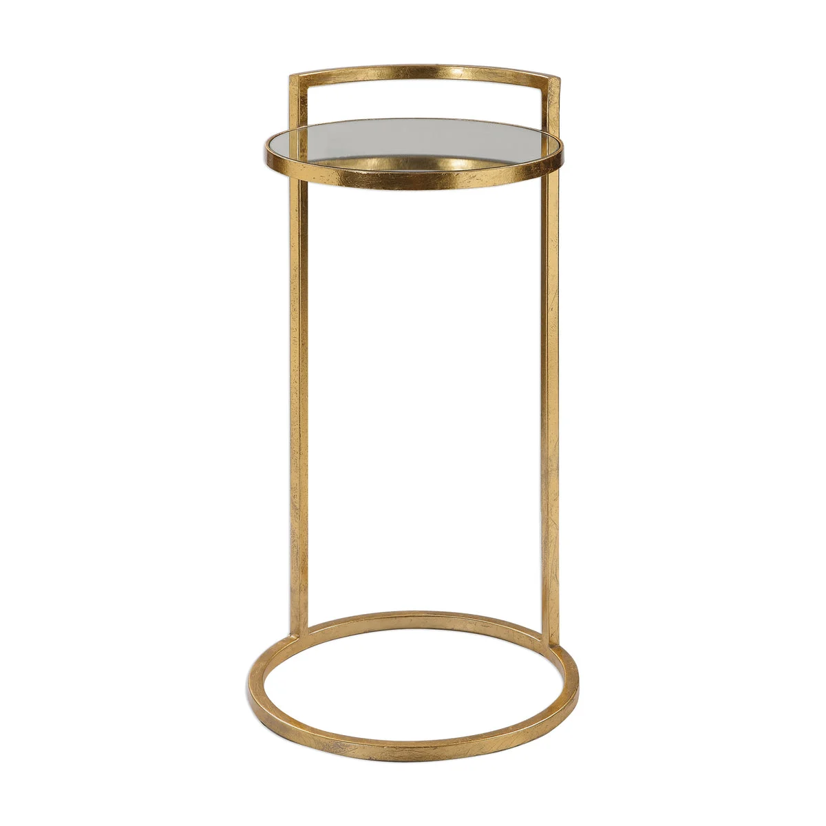 Uttermost Cailin Mirrored Gold Leaf Accent Table