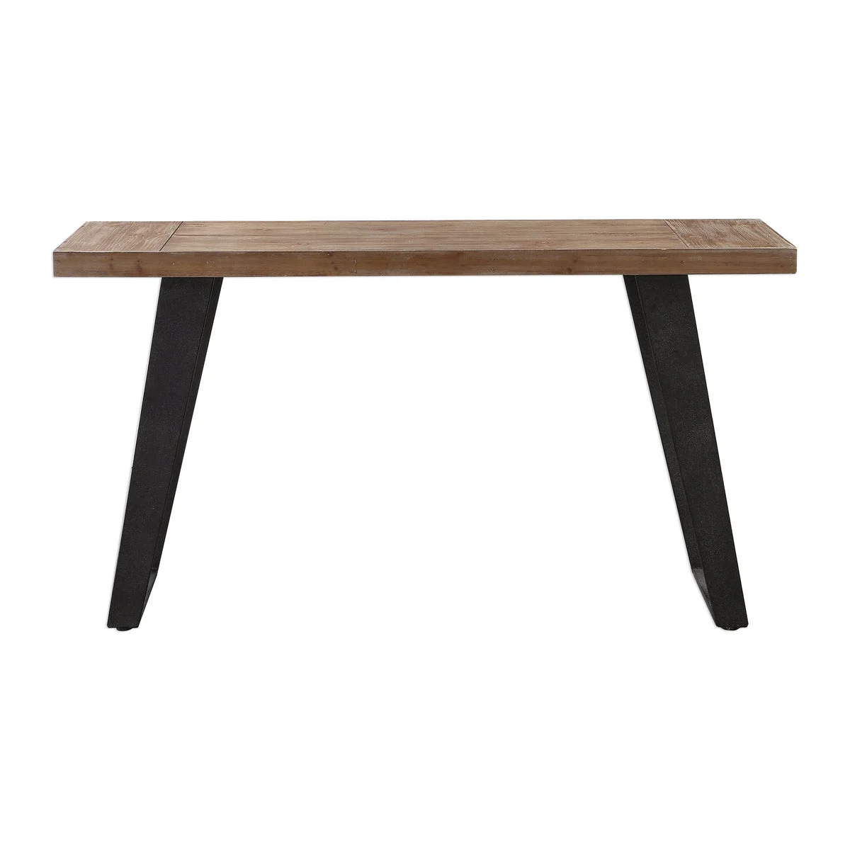 Uttermost Freddy Rustic Fir Wood Console with Metal Legs