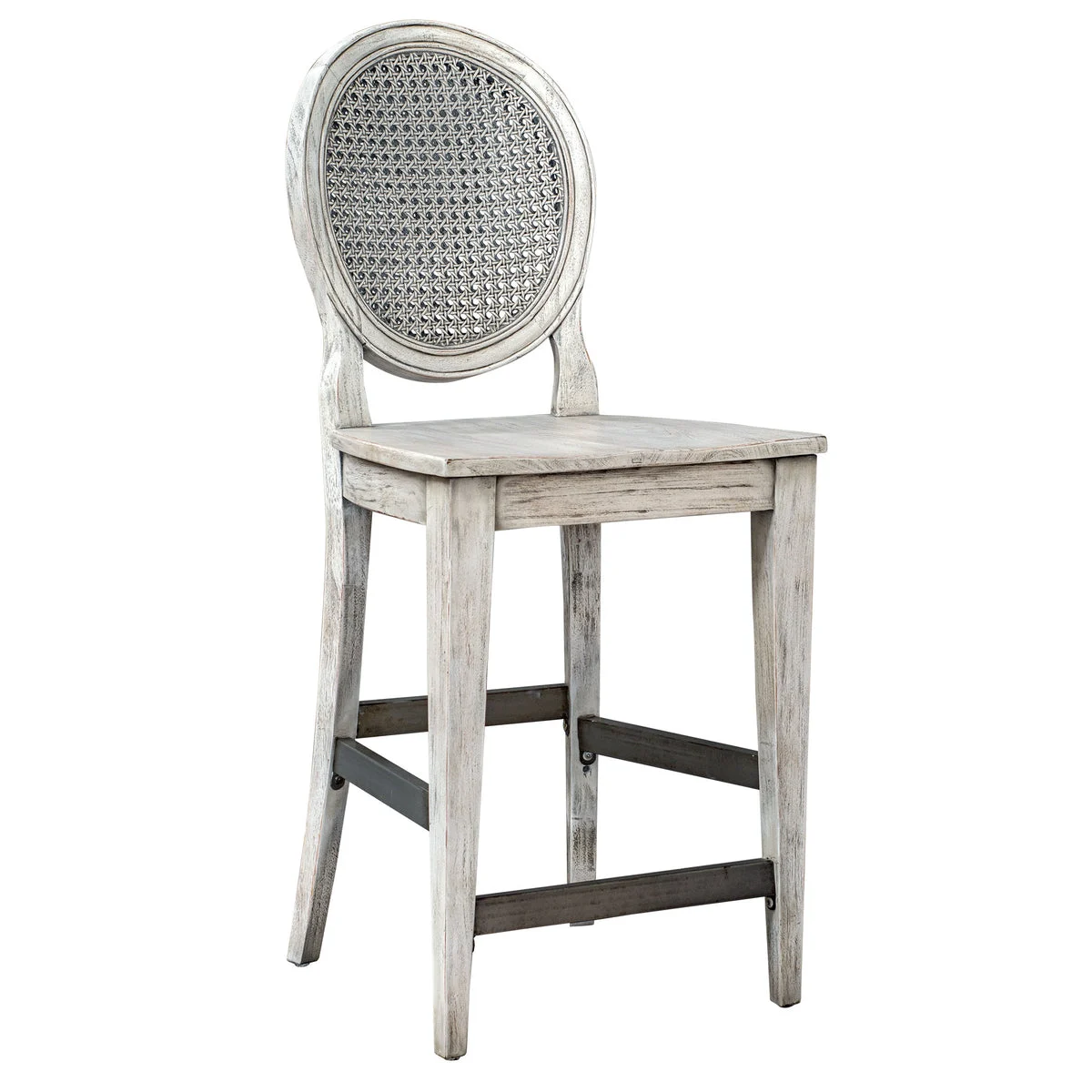 Uttermost 25438 Clarion Aged White Counter Stool