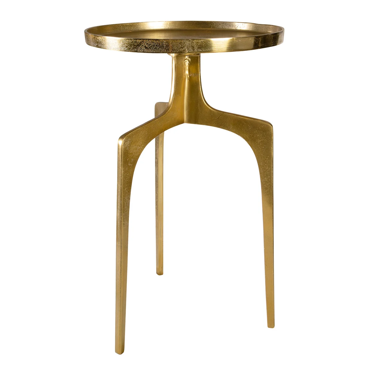 Uttermost Kenna Aluminum Accent Table with Soft Gold Finish