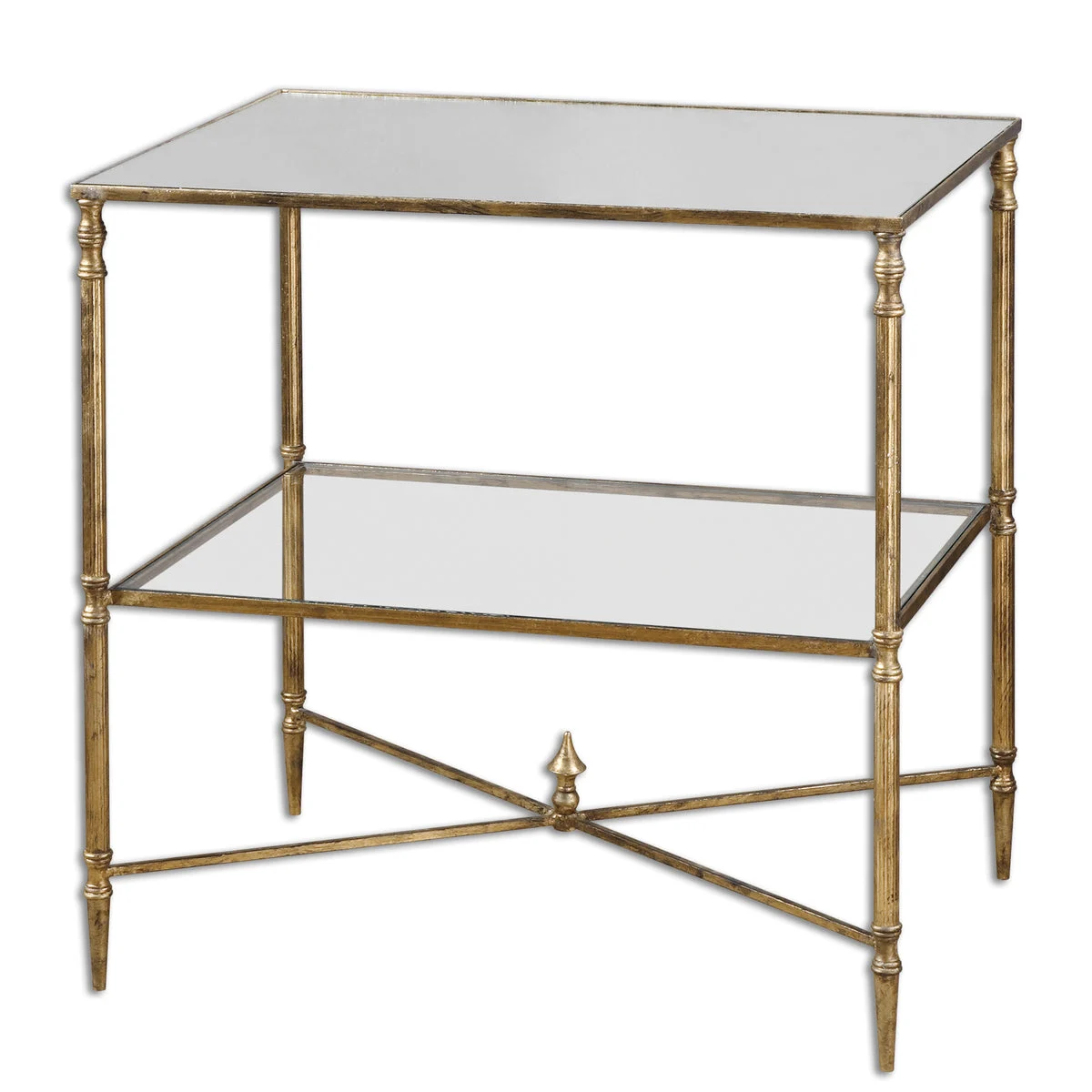 Uttermost 26120 Henzler Mirrored Glass Lamp Table