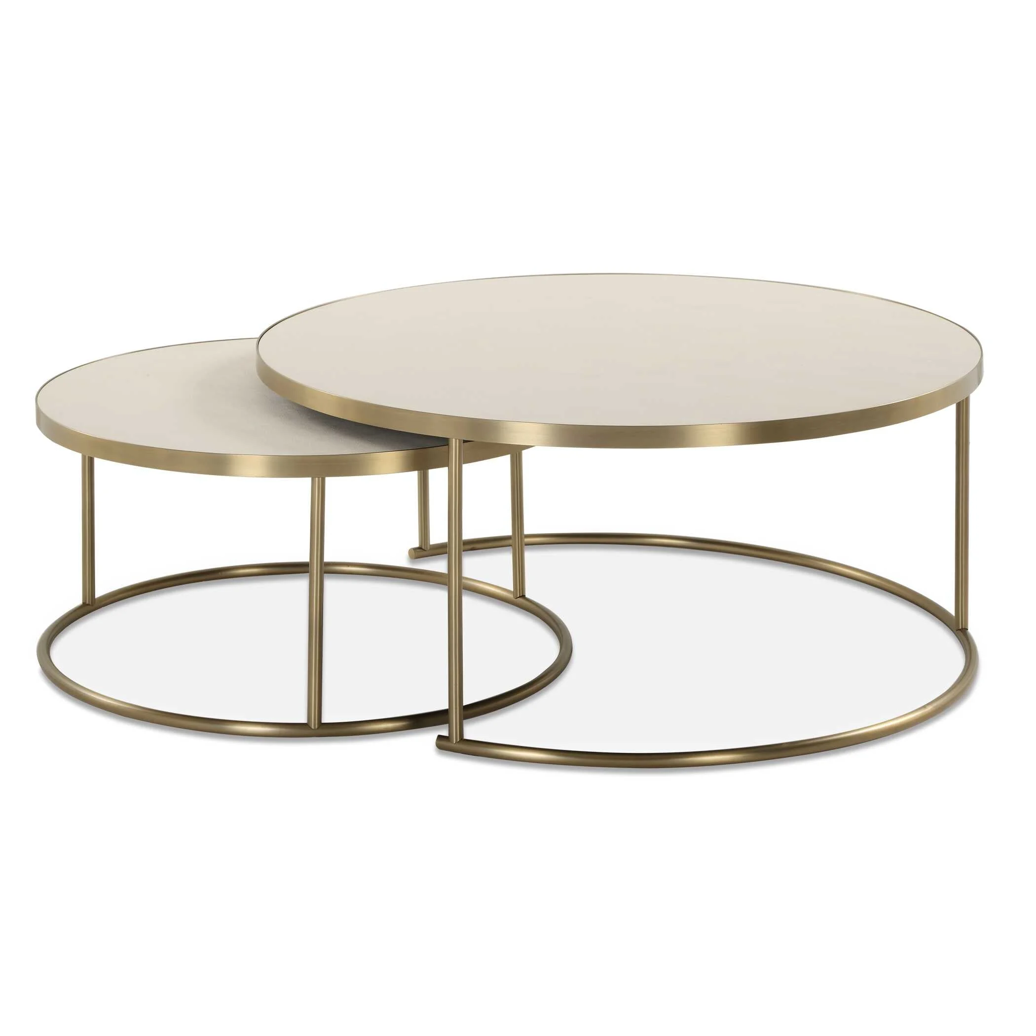 Aragon White Nesting Coffee Tables // Set of 2