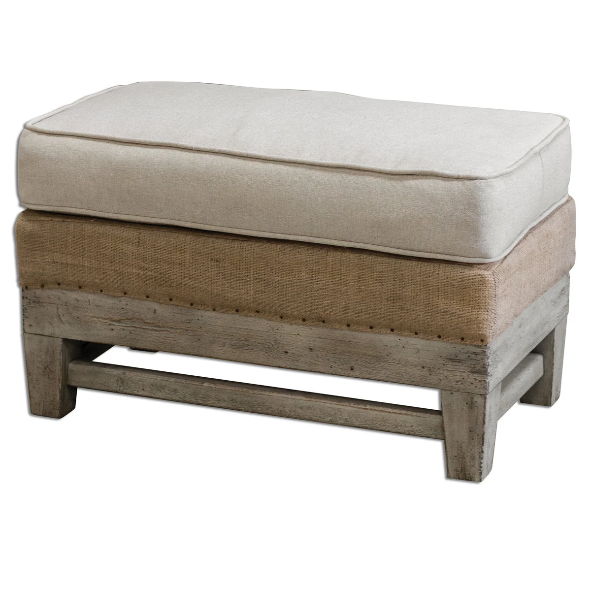 Uttermost 23616 Schafer Linen Ottoman