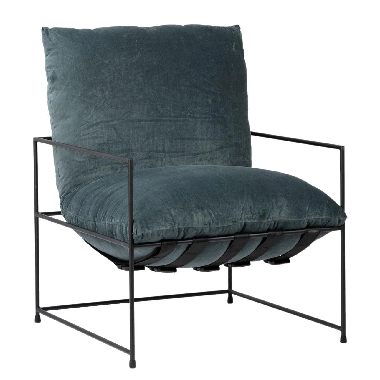 Black Strap Occasional Chair // Moody Blue
