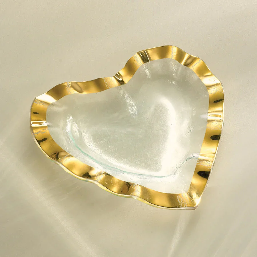 Annieglass Ruffle Heart Bowl
