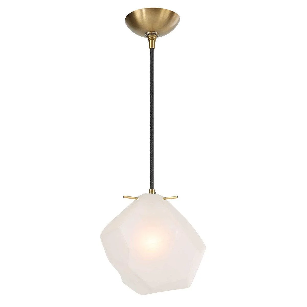 Geodesic Single Light Pendant // Matte Brass