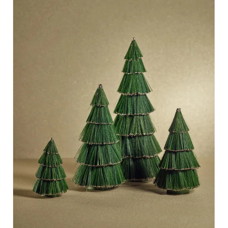 Tiger Grass Green Tree w. Gold Glitter Trim