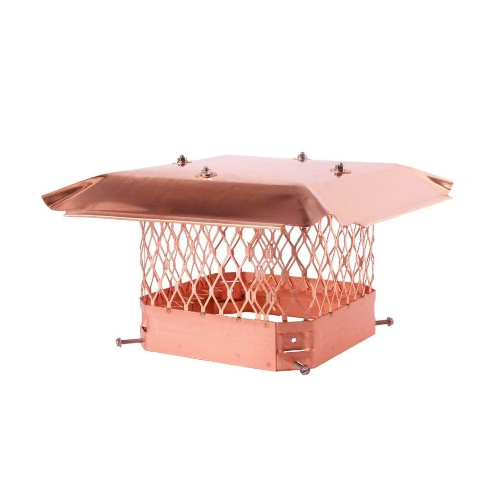 HY-C Draft King Single Flue 13" x 13" Copper Bolt-On Chimney Cap