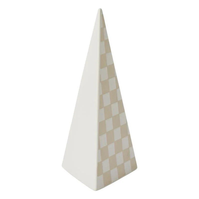 White Checker Tree Figurine // 2 Sizes