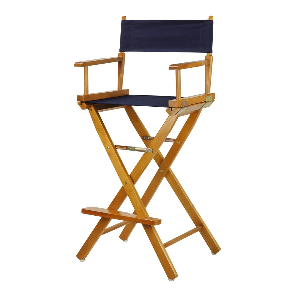 Honey Oak Frame 30-inch Director's Chair