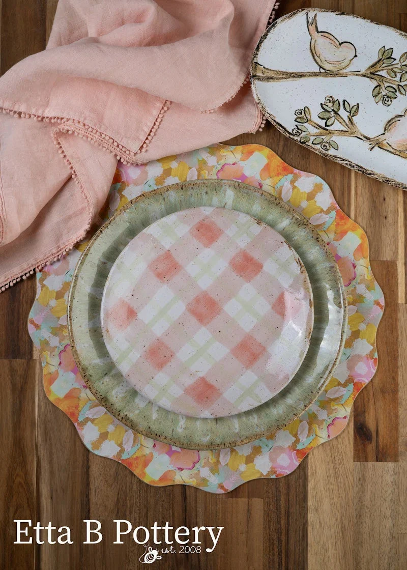 Etta B Spring Plaid Salad Plate