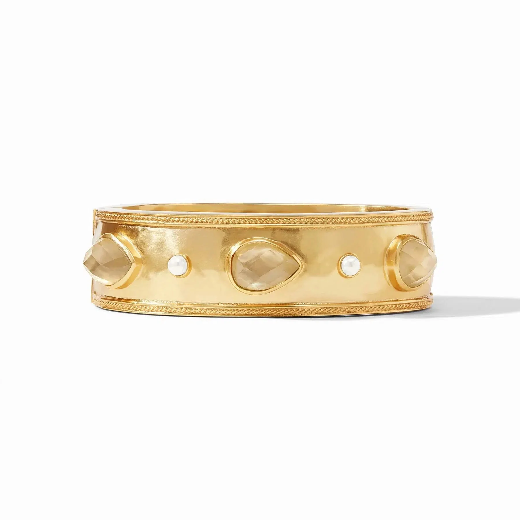 Cannes Statement Hinge Bangle // Iridescent Champagne