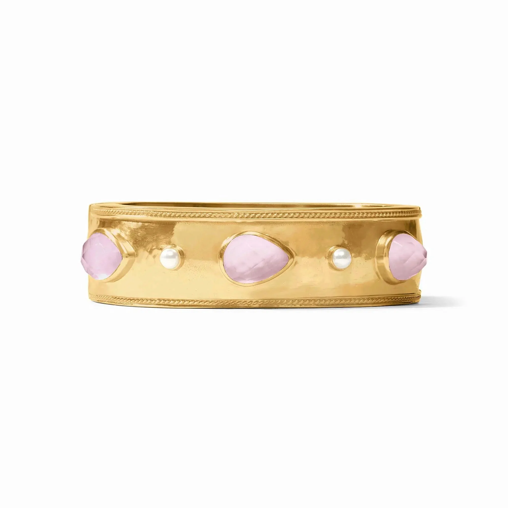 Cannes Statement Hinge Bangle // Iridescent Rose