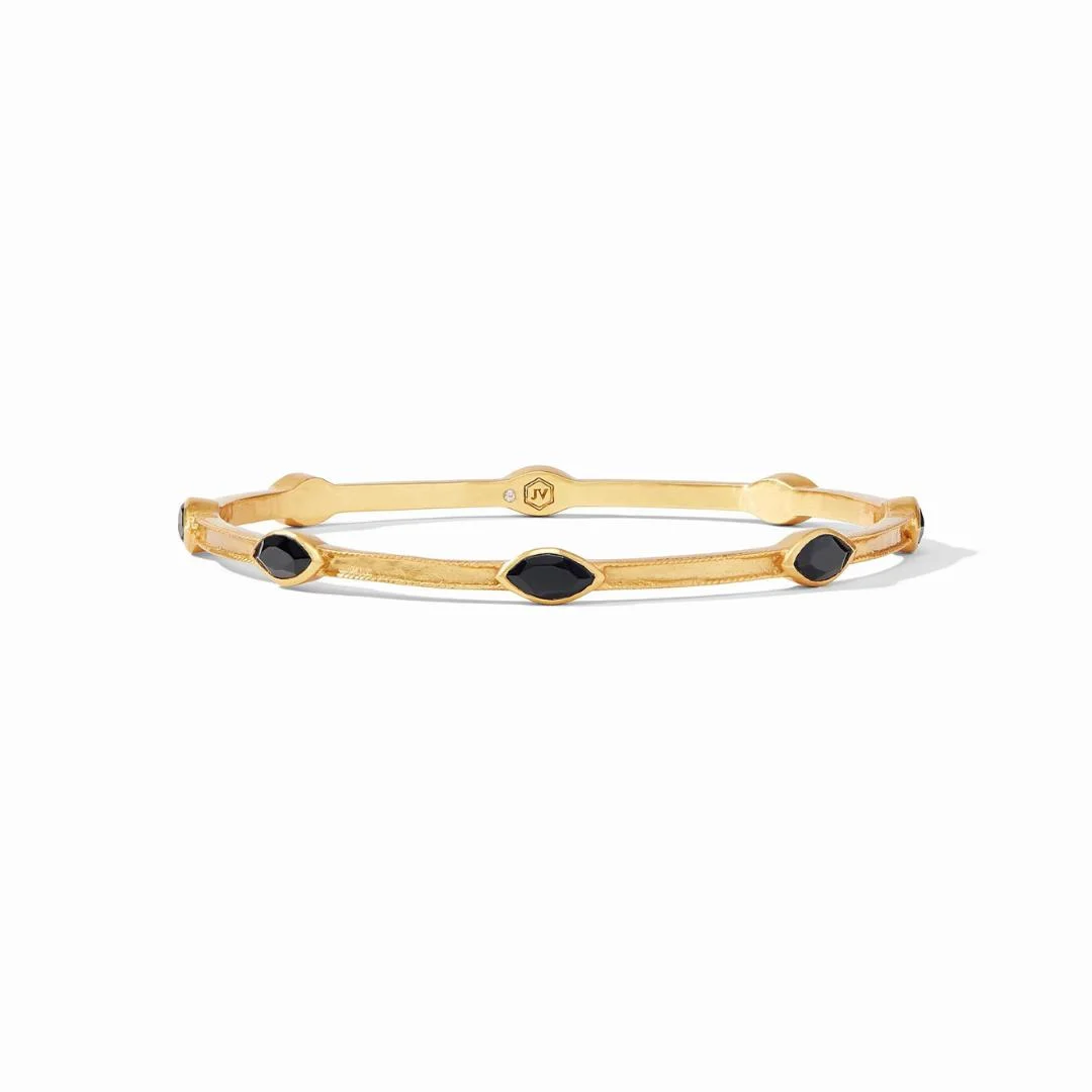 Monaco Stone Bangle // Obsidian Black