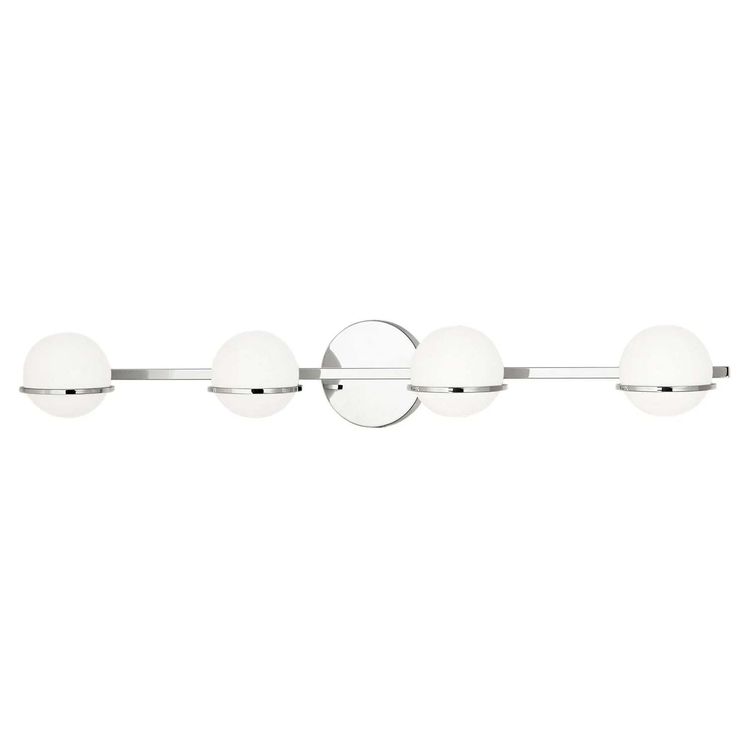 Justice Design Group EVOLV Fusion Centric 4-Light Bath Bar with Opal Glass Shade