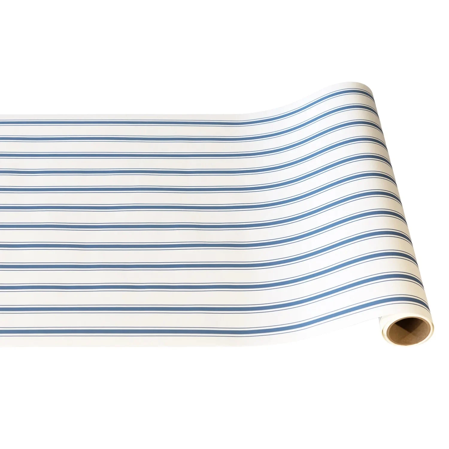 Cornflower Blue Linen Stripe Table Runner