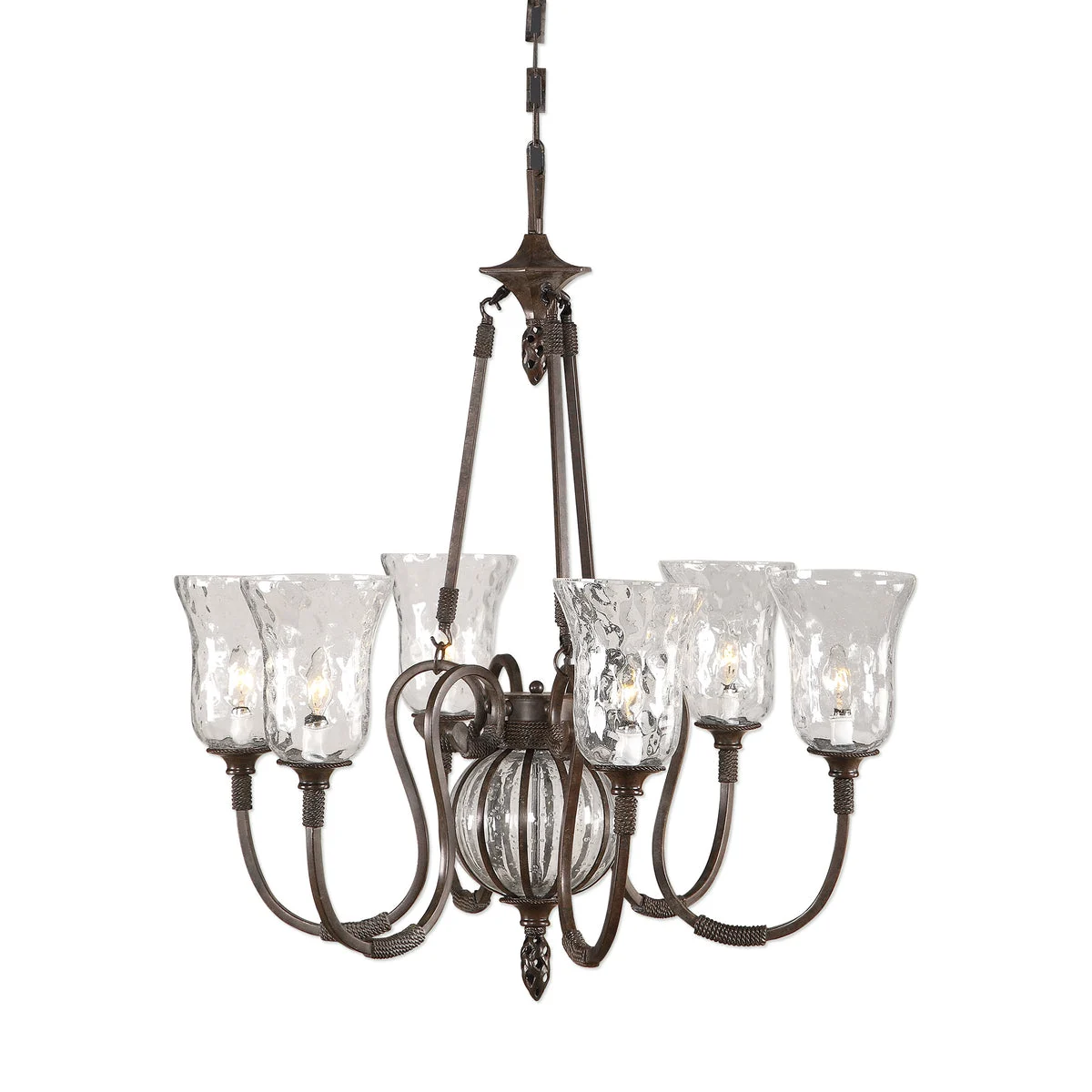 Uttermost 21045 Galeana 6 Light Iron Chandelier