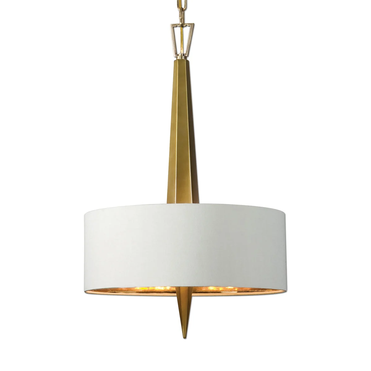 Uttermost Carolyn Kinder Obeliska Chandelier with Ceramic and Metal Frame