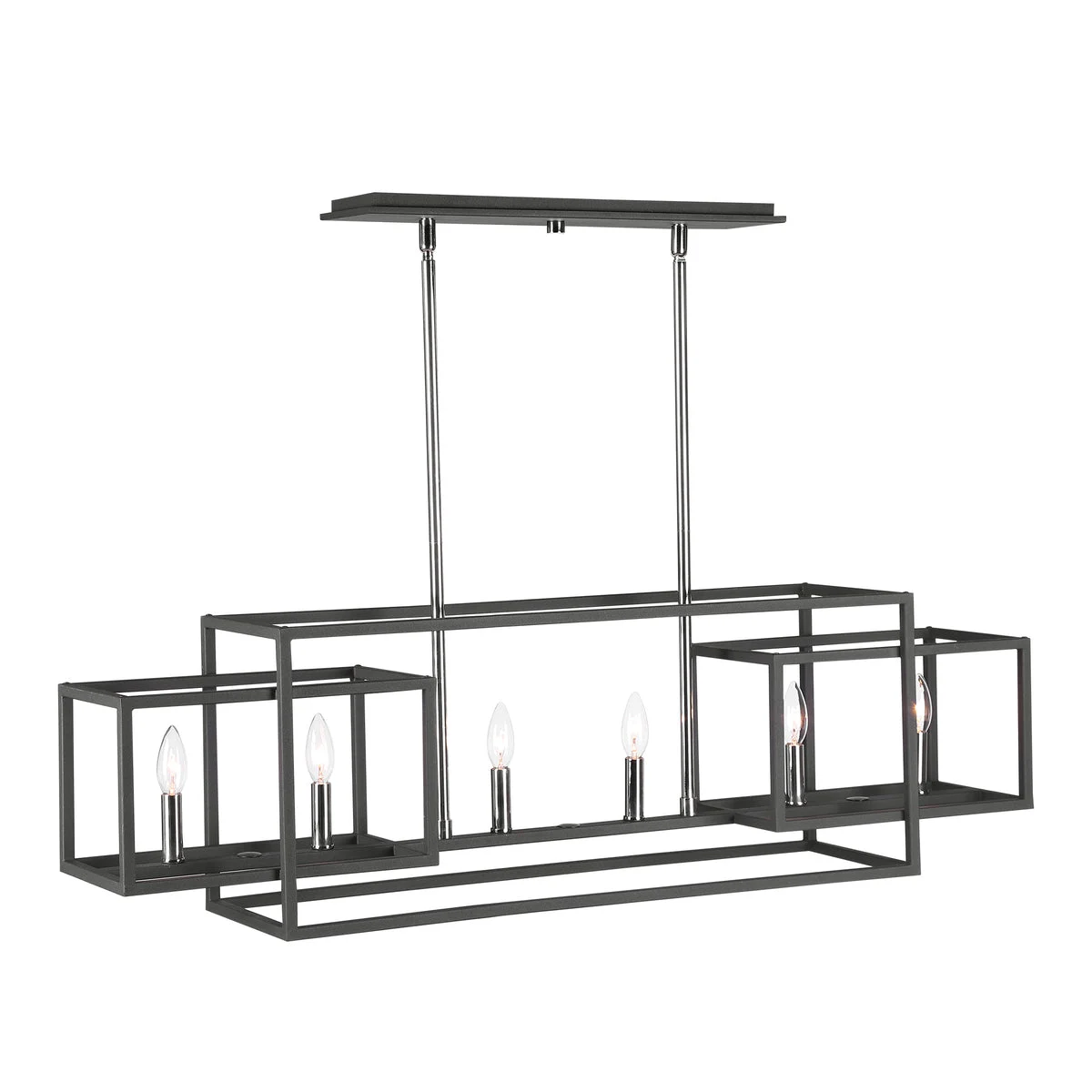 Uttermost 21339 Quadrangle 6 Light Rectangular Chandelier