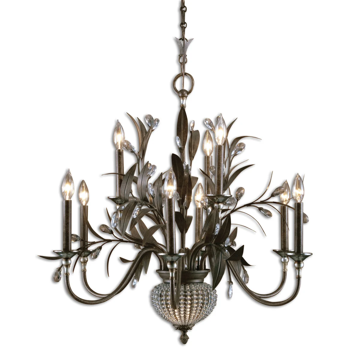 Uttermost 21094 Cristal De Lisbon 9+2 Light Chandelier