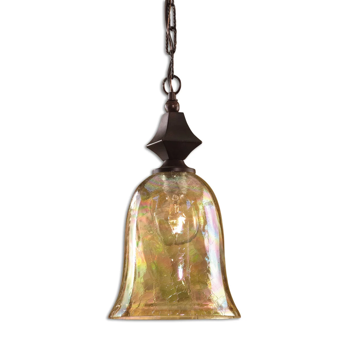 Uttermost 21812 Elba Crackle Glass Mini Pendant