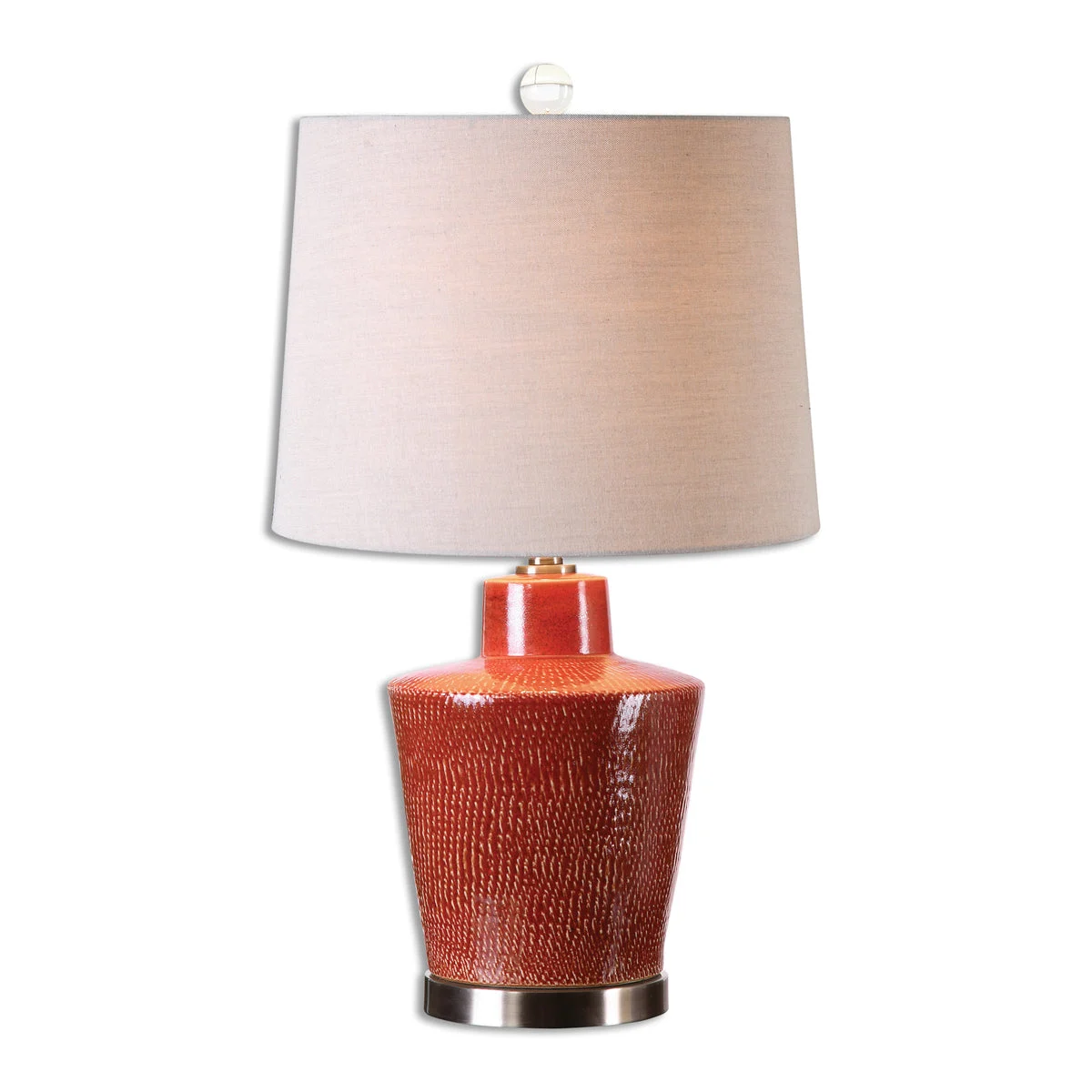 Uttermost 26903 Cornell Brick Red Table Lamp