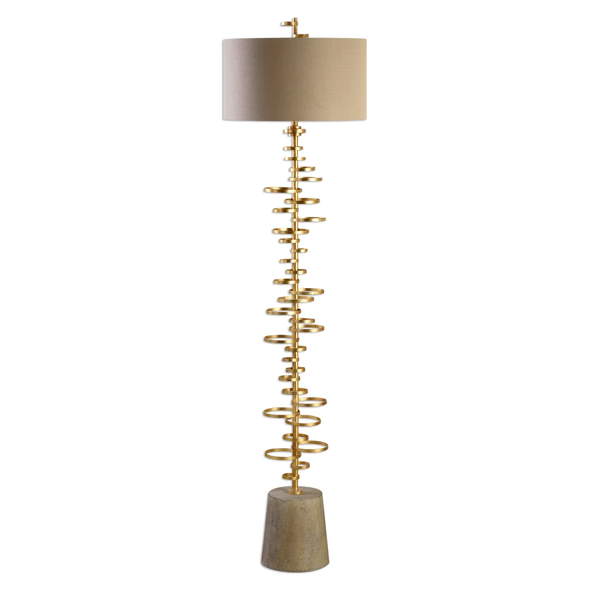 Uttermost 28094 Lostine Modern Gold Floor Lamp