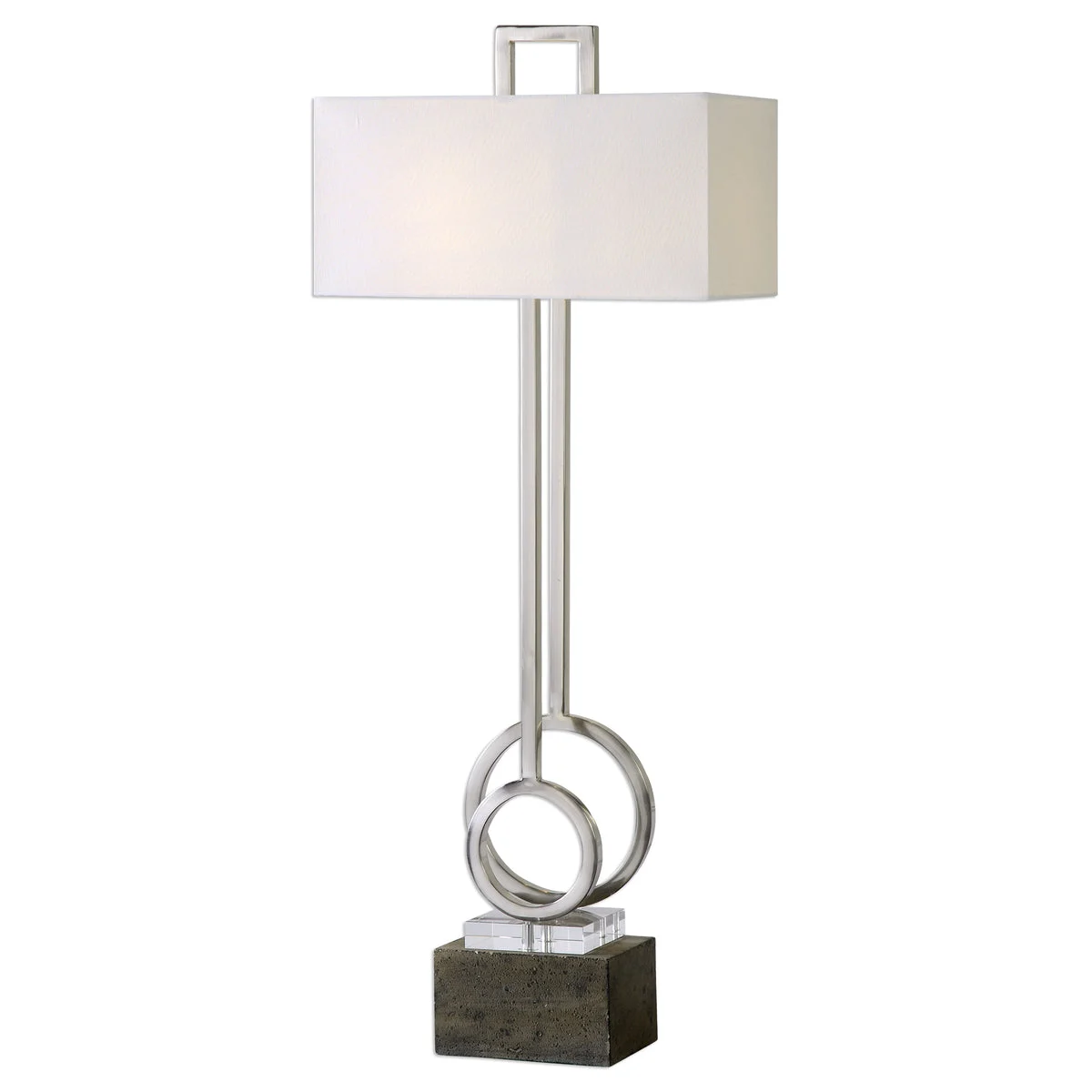 Uttermost 27191 Deshka Brushed Nickel Table Lamp