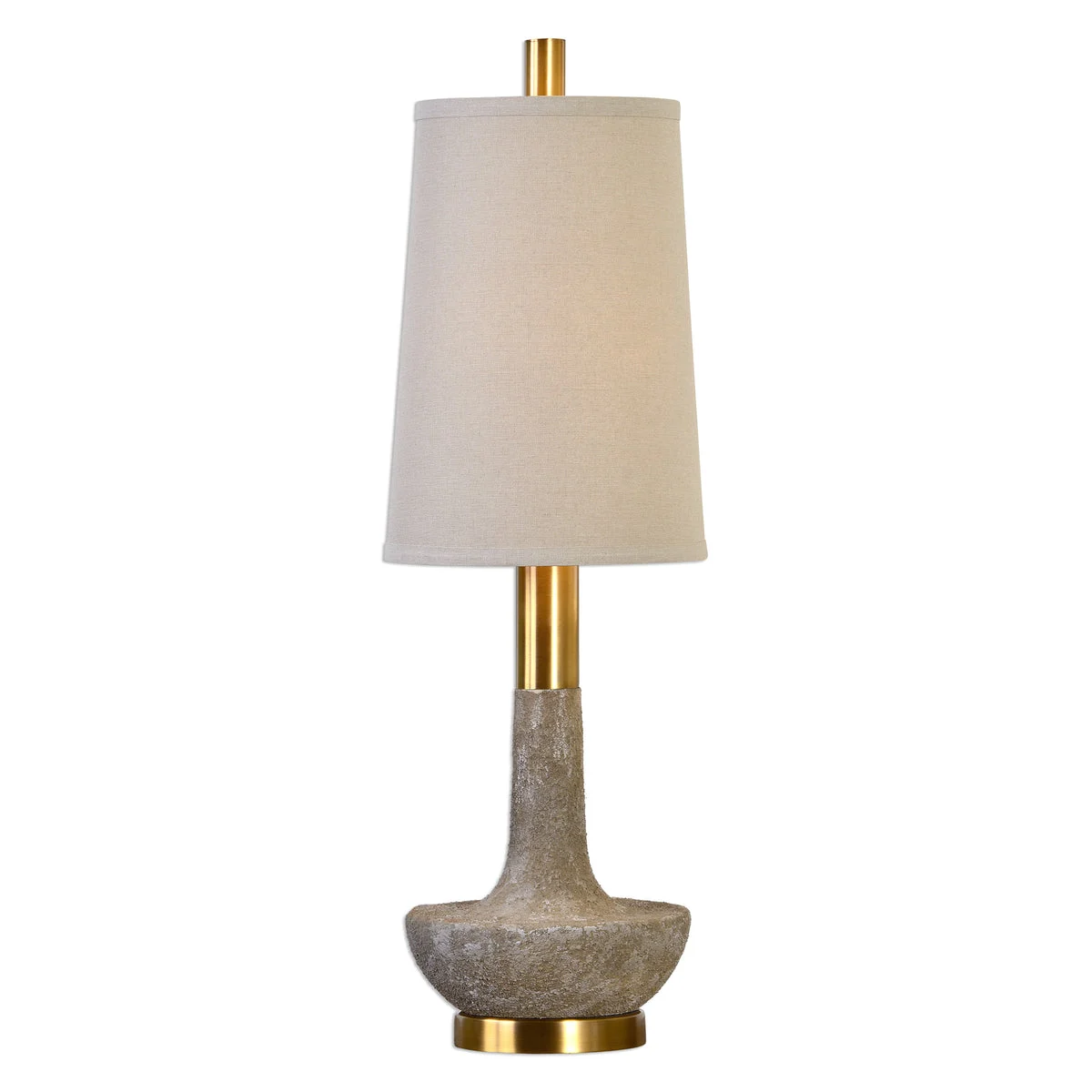 Uttermost Volongo Stone Ivory Buffet Lamp – Elegant Resin & Steel Accent Lighting