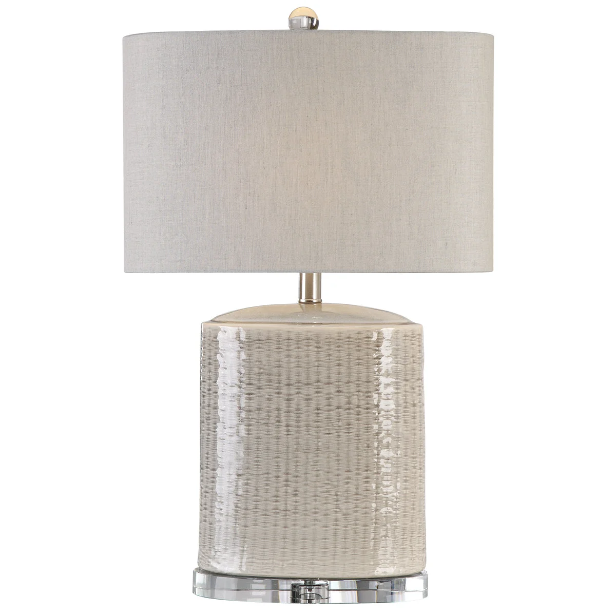 Uttermost Modica Taupe Ceramic Table Lamp – Elegant Designer Accent Lighting