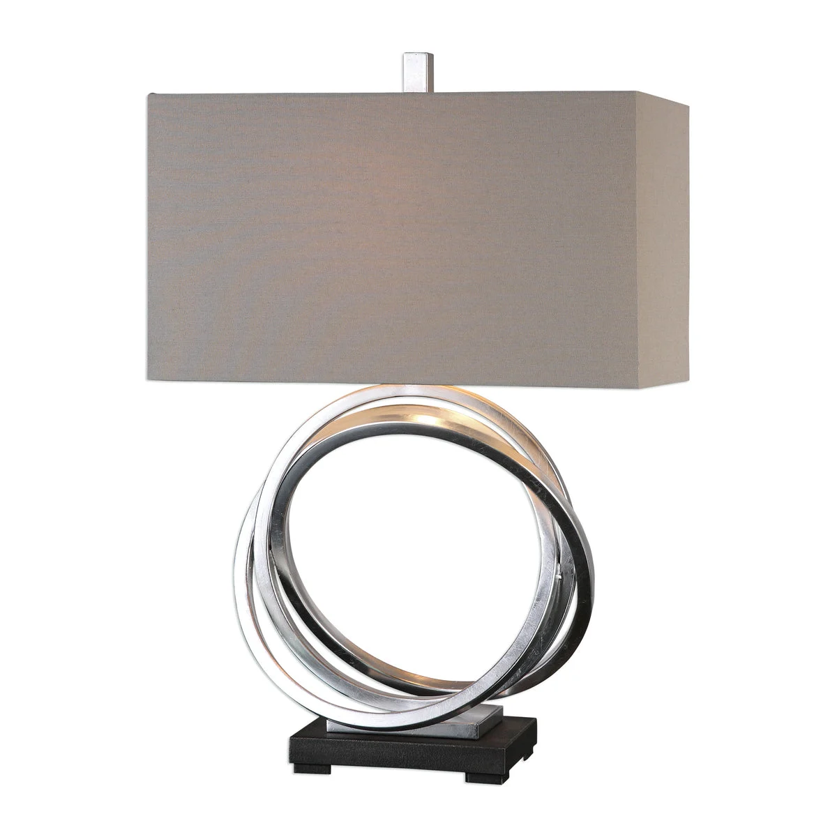 Uttermost Soroca Silver Rings Table Lamp – Elegant Designer Accent Lighting