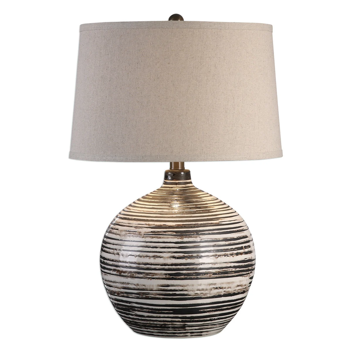 Uttermost 27315-1 Bloxom Mocha Ivory Lamp