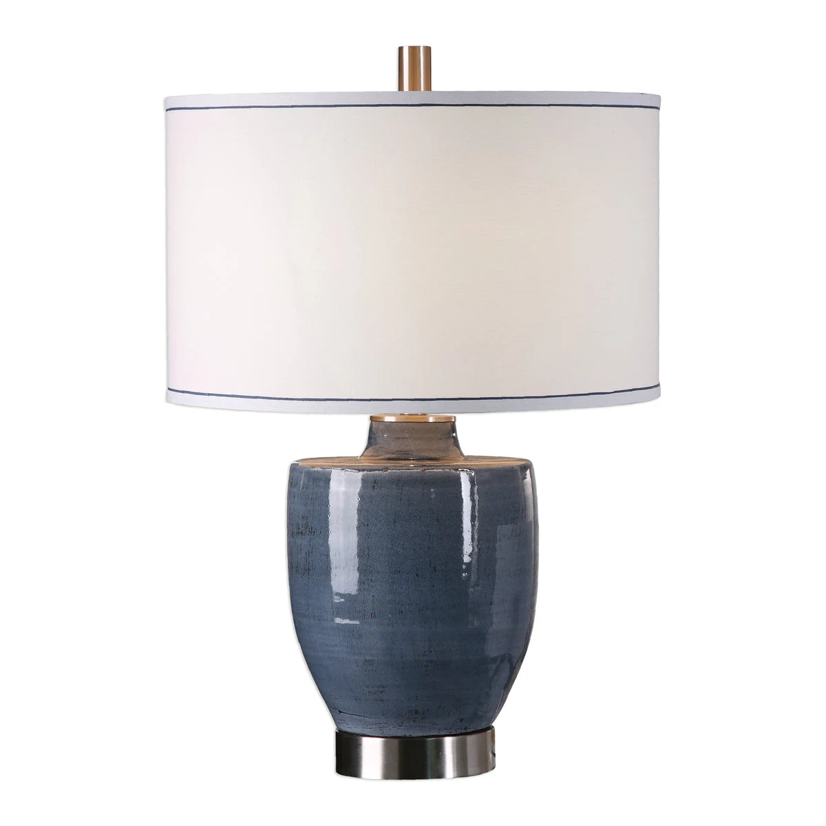 Uttermost 27339-1 Sylvaine Blue-Gray Glaze Lamp
