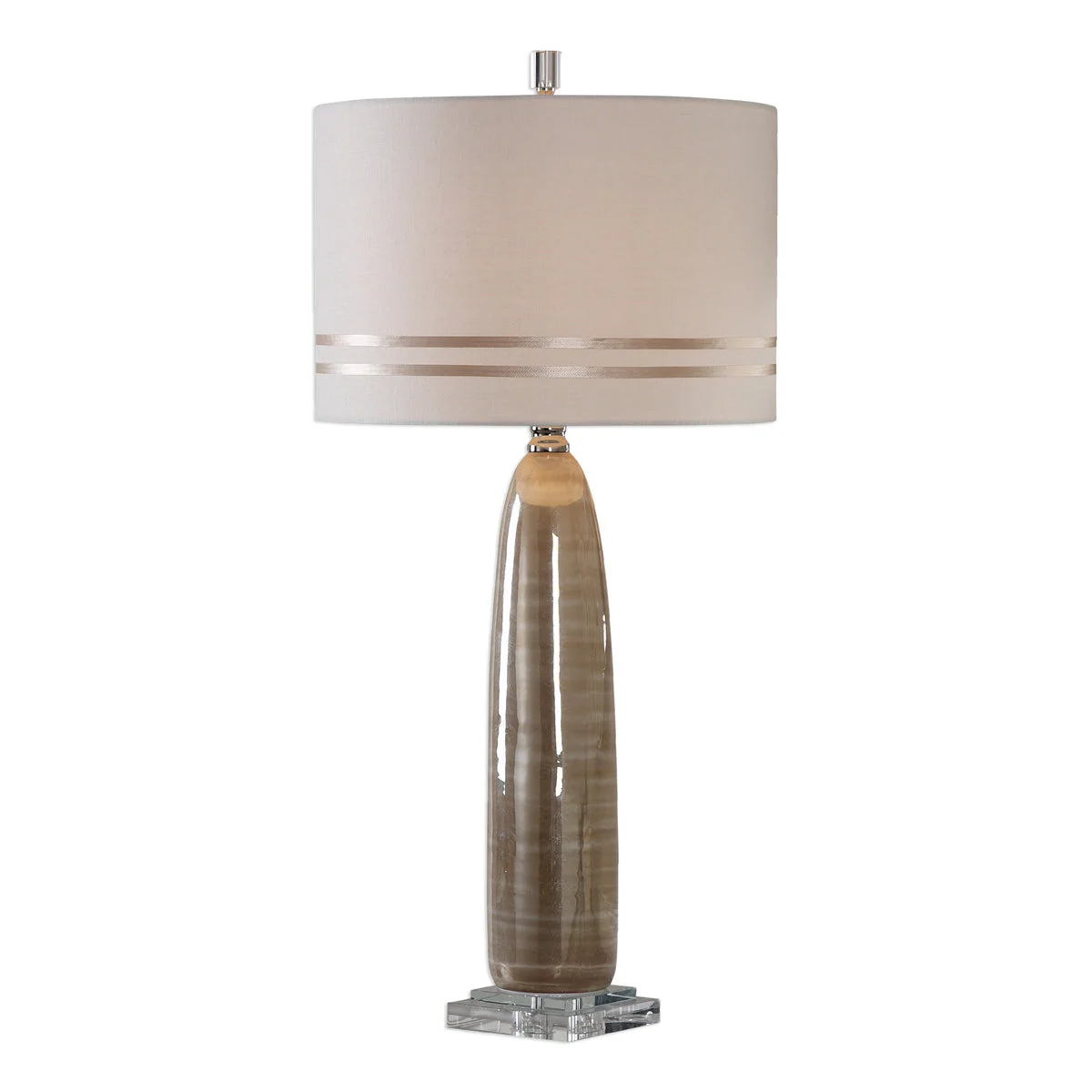 Uttermost 27336 Dima Light Brown Ceramic Lamp