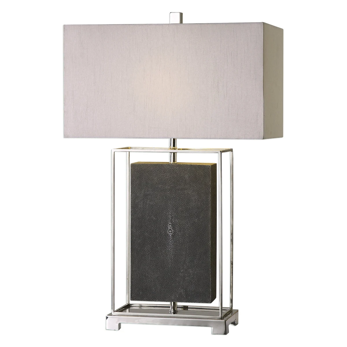 Uttermost Sakana Gray Textured Table Lamp – Elegant Designer Accent Lighting