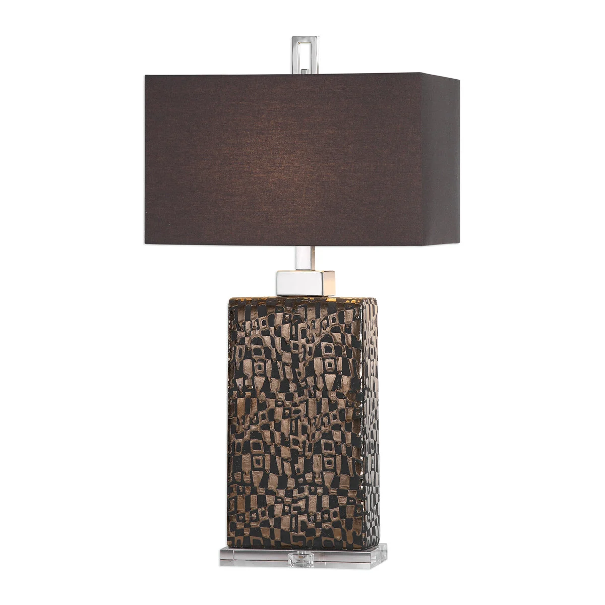 Uttermost 27578-1 Olavo Etched Dark Bronze Lamp