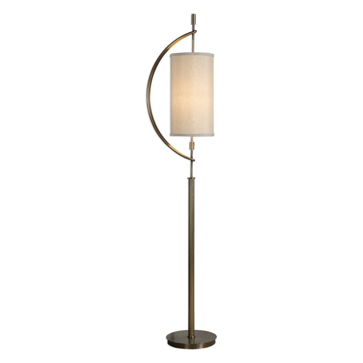 Uttermost Balaour Antique Brass Floor Lamp – Elegant Designer Standing Light