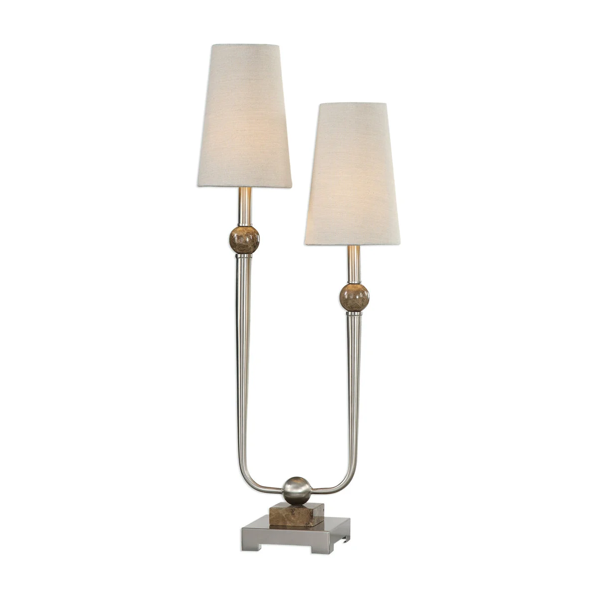 Uttermost 29376-1 Claret Nickel 2 Light Lamp