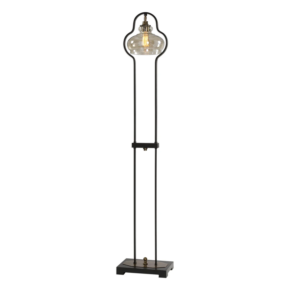 Uttermost 28158-1 Cotulla Amber Glass Floor Lamp