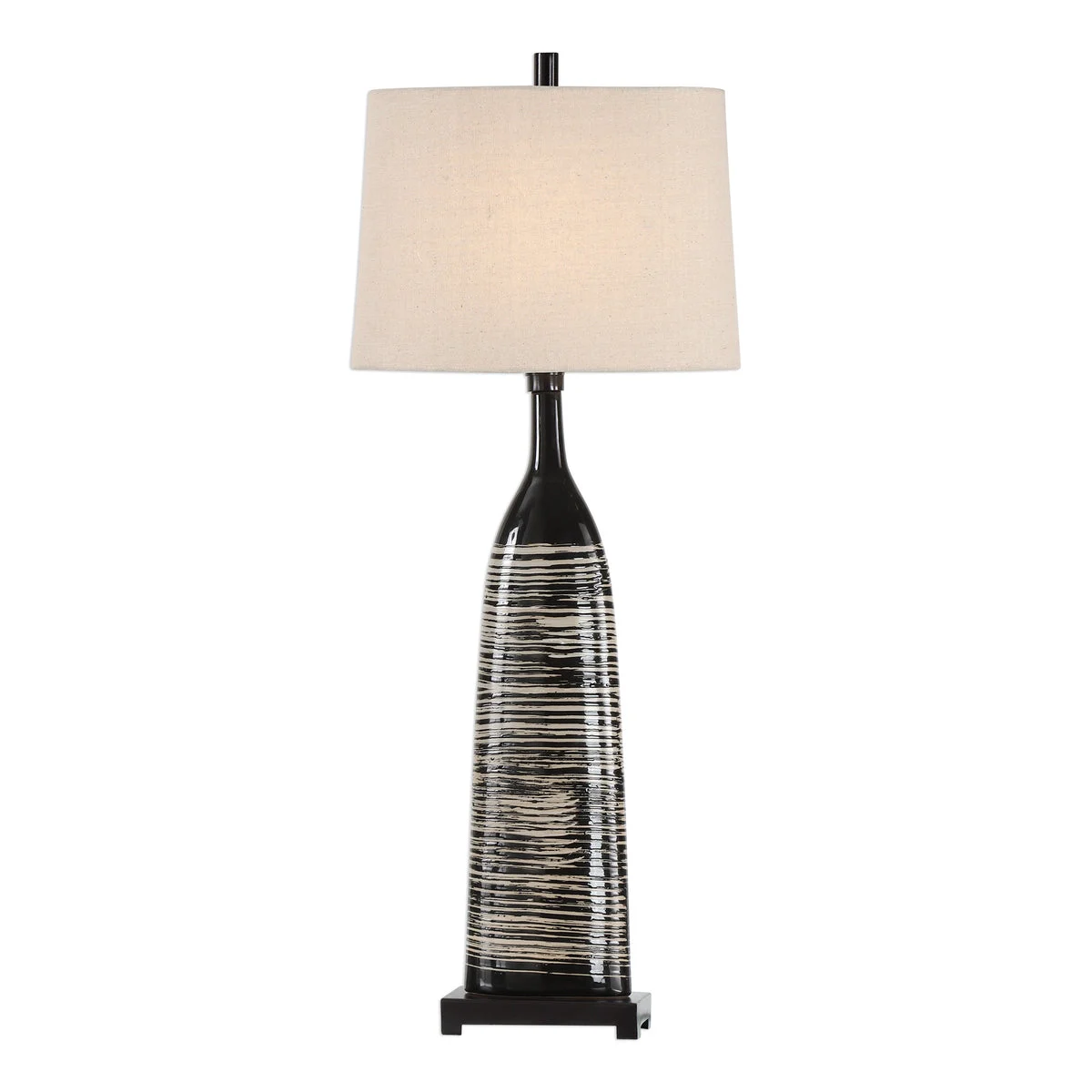 Uttermost 29617-1 Kanza Gloss Black Lamp