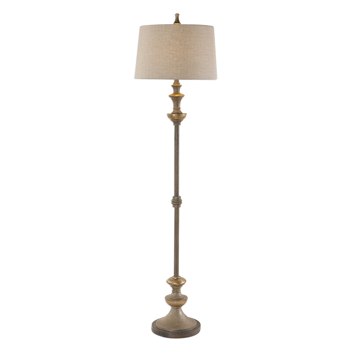 Uttermost Vetralla Silver Bronze Floor Lamp – Elegant Designer Standing Light