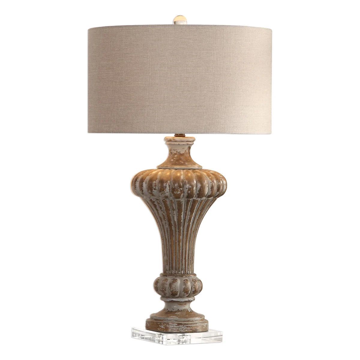 Uttermost 27863 Treneece Aged Pecan Lamp