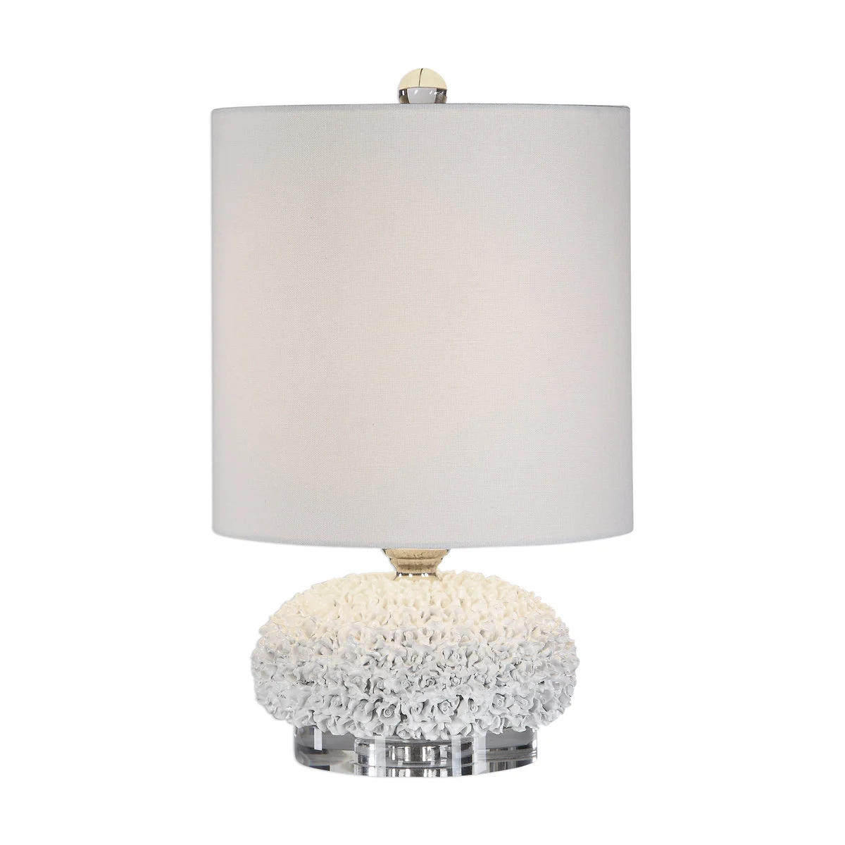 Uttermost 29665-1 Dellen White Floral Buffet Lamp