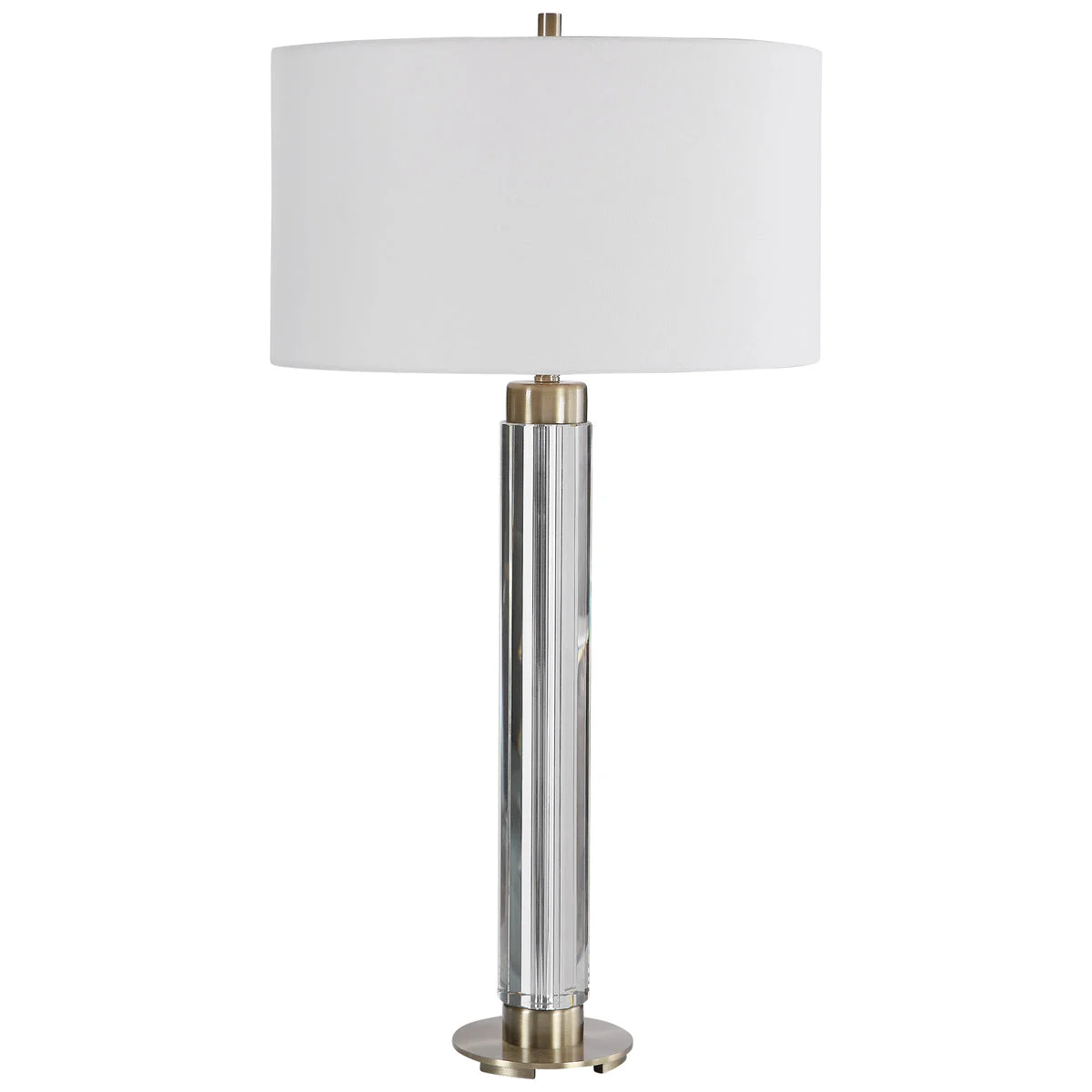 Uttermost Davies Modern Table Lamp – Steel and Crystal Contemporary Design