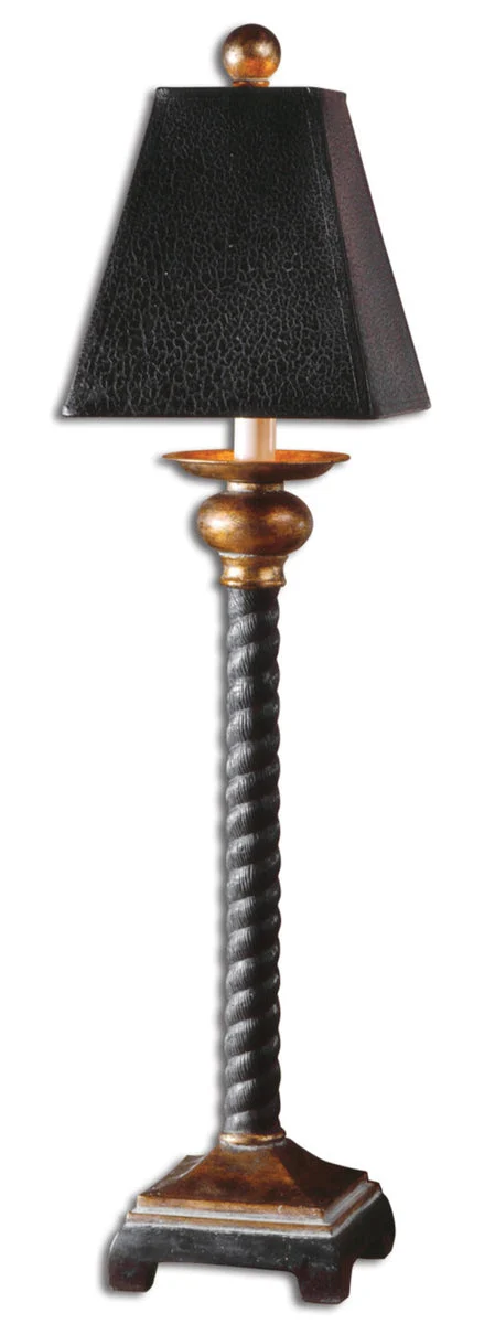 Uttermost Bellcord Black Buffet Lamp – Elegant Resin Accent Lighting