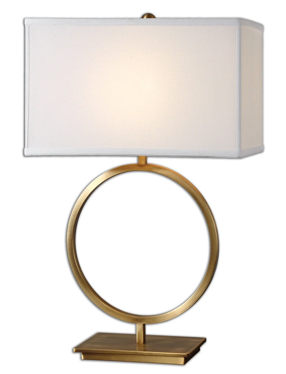 Uttermost Duara Circle Table Lamp – Sleek Metal Base with Modern Design