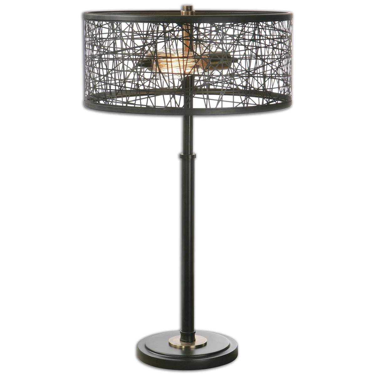 Uttermost 26131-1 Alita Black Drum Shade Lamp