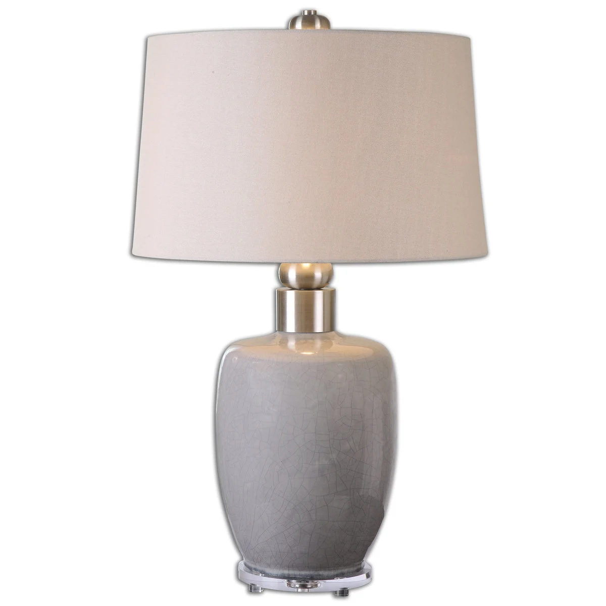 Uttermost 26147 Ovidius Gray Glaze Lamp